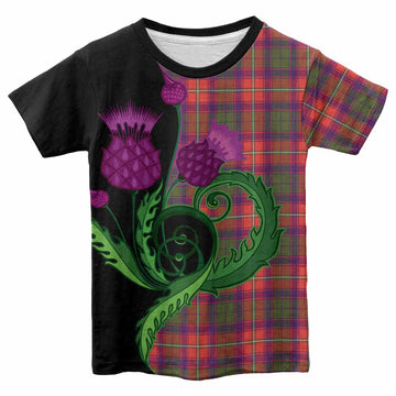 Riddell Tartan Kid T-shirt Traditional Scottish Thistle