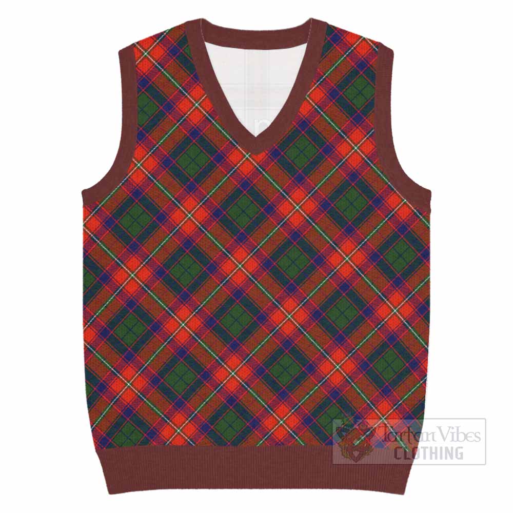 Riddell Tartan  Knitted V-Neck Vest Cross Style