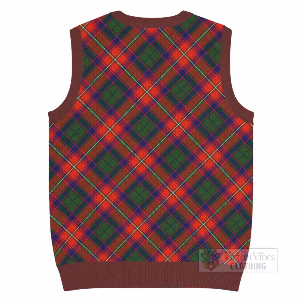 Riddell Tartan  Knitted V-Neck Vest Cross Style