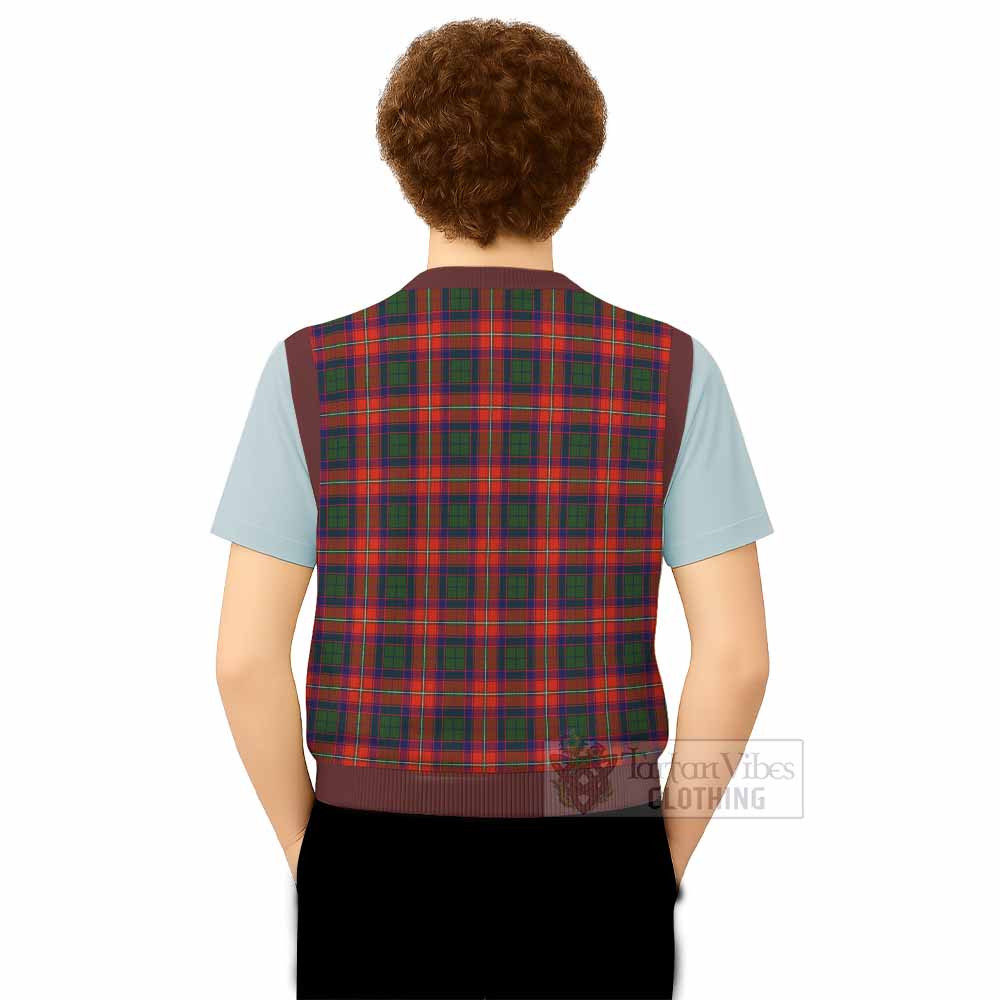 Riddell Tartan Knitted V-Neck Vest with Family Crest - Tartan Vibes Clothing