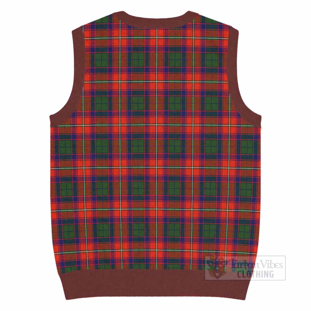 Riddell Tartan Knitted V-Neck Vest with Family Crest - Tartan Vibes Clothing