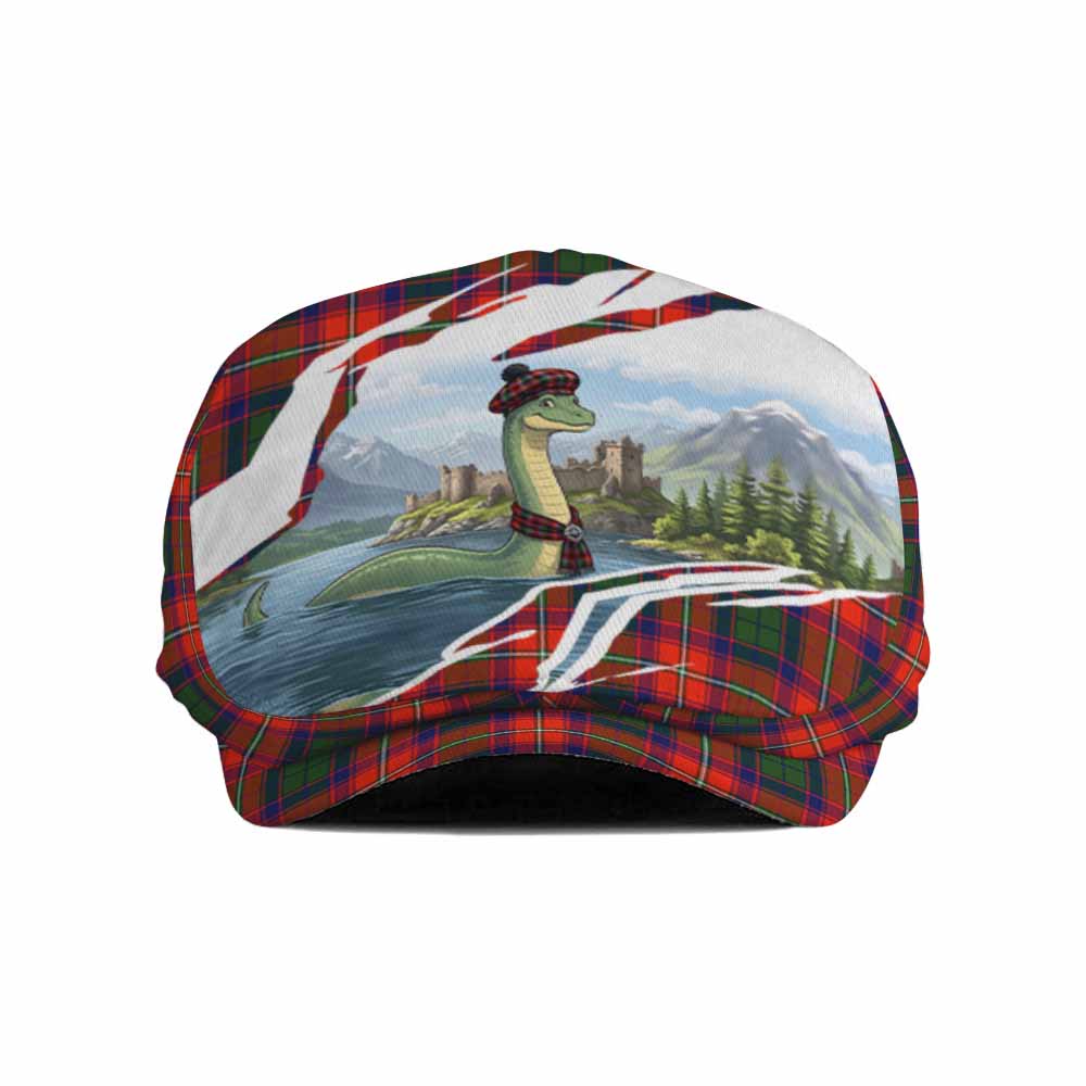 Riddell Tartan Loch Ness Monster Scottish Heritage Art Flat Cap, Jeff Cap