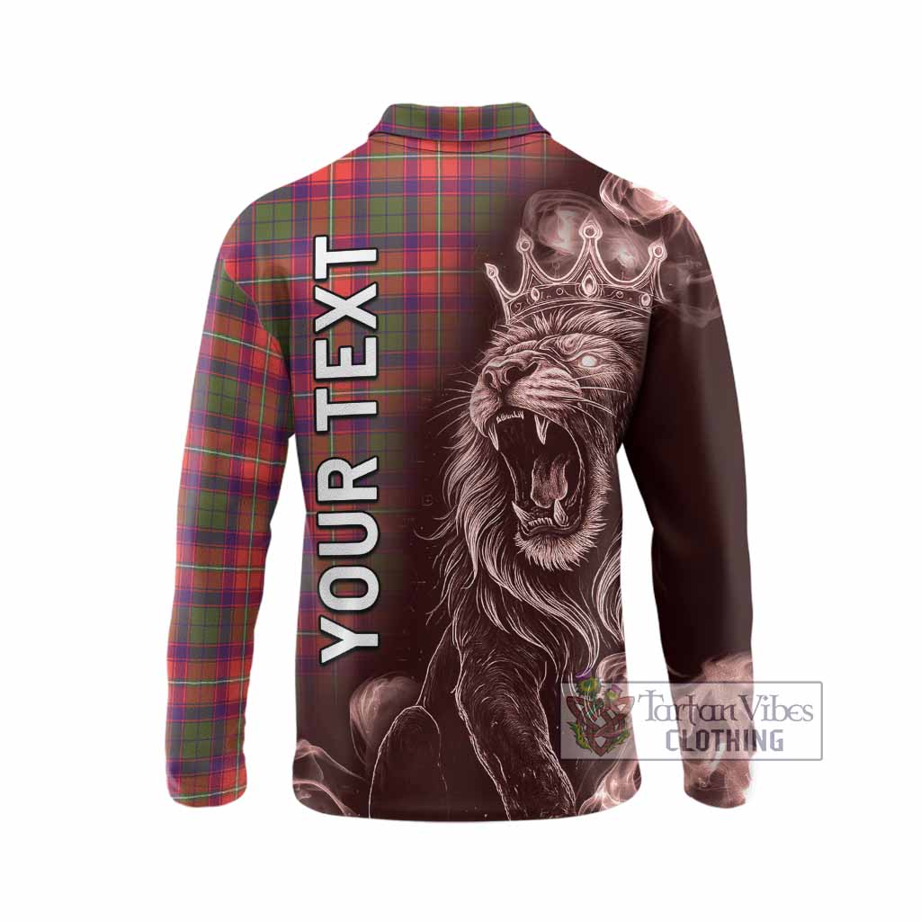 Riddell Tartan Long Sleeve Polo Shirt Roaring Lion Heritage