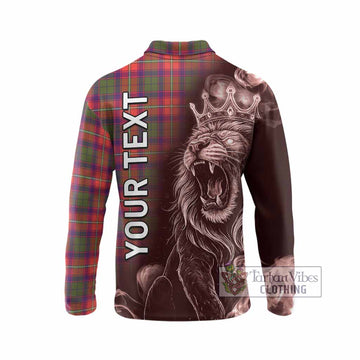 Riddell Tartan Long Sleeve Polo Shirt Roaring Lion Heritage