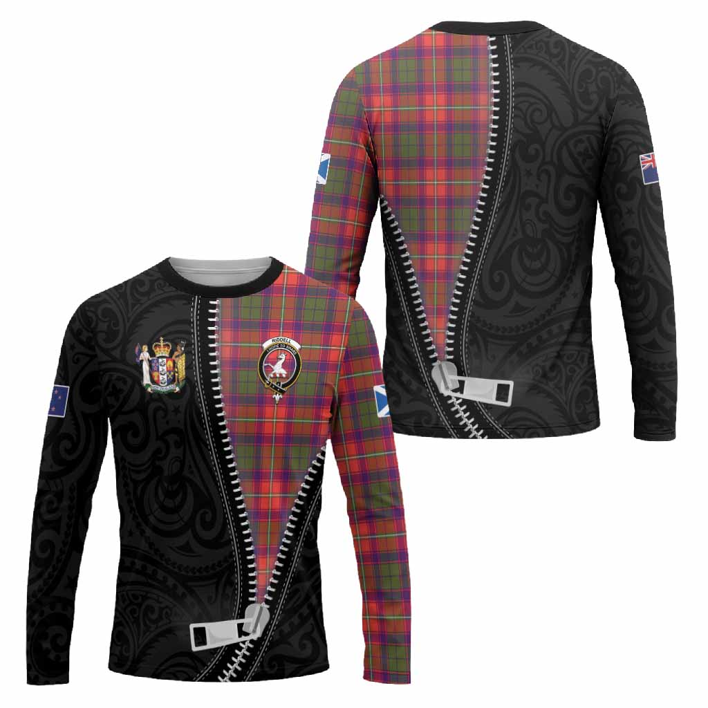 Riddell Tartan Long Sleeve T-Shirt New Zealand Pattern Unique Zipper Stylized
