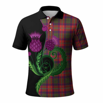 Riddell Tartan Polo Shirt Traditional Scottish Thistle