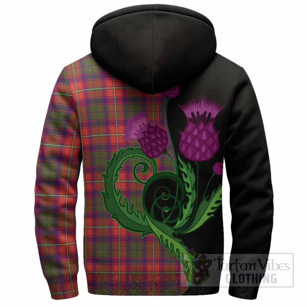 Riddell Tartan Sherpa Hoodie Traditional Scottish Thistle