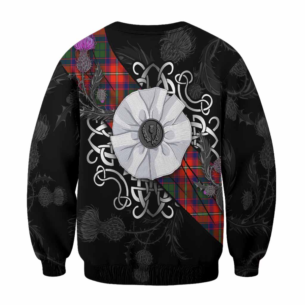 Riddell Tartan Sweatshirt Jacobite White Rose - Tartan Vibes Clothing