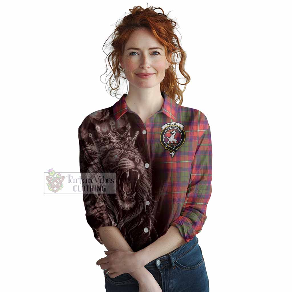 Riddell Tartan Women Casual Shirt Roaring Lion Heritage