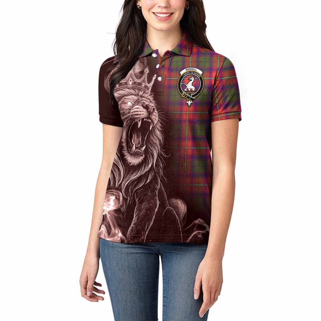 Riddell Tartan Women Polo Shirt Roaring Lion Heritage