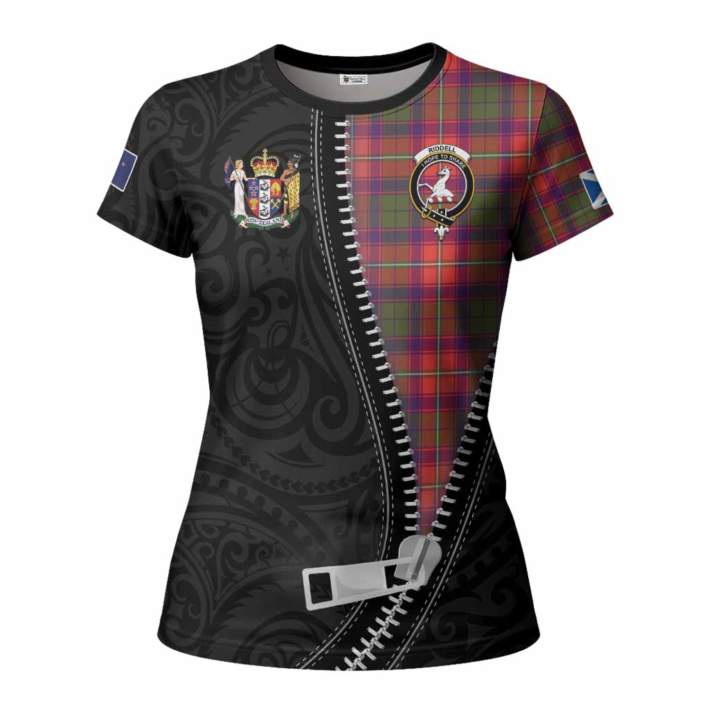 Riddell Tartan Women T shirt New Zealand Pattern Unique Zipper Stylized
