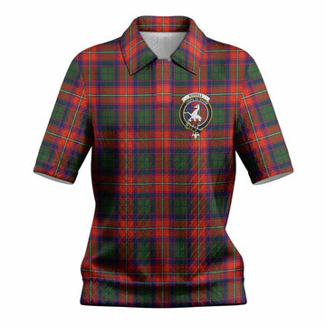 Riddell Tartan Women’s Polo Sweater Top with Family Crest