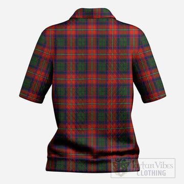 Riddell Tartan Women’s Polo Sweater Top with Family Crest