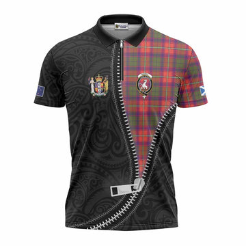 Riddell Tartan Zipper Polo Shirt New Zealand Pattern Unique Zipper Stylized