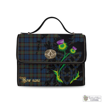 Riddoch Tartan Waterproof Canvas Bag with Scotland Map and Thistle Celtic Accents
