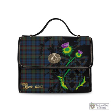 Tartan Vibes Clothing Riddoch Tartan Waterproof Canvas Bag with Scotland Map and Thistle Celtic Accents