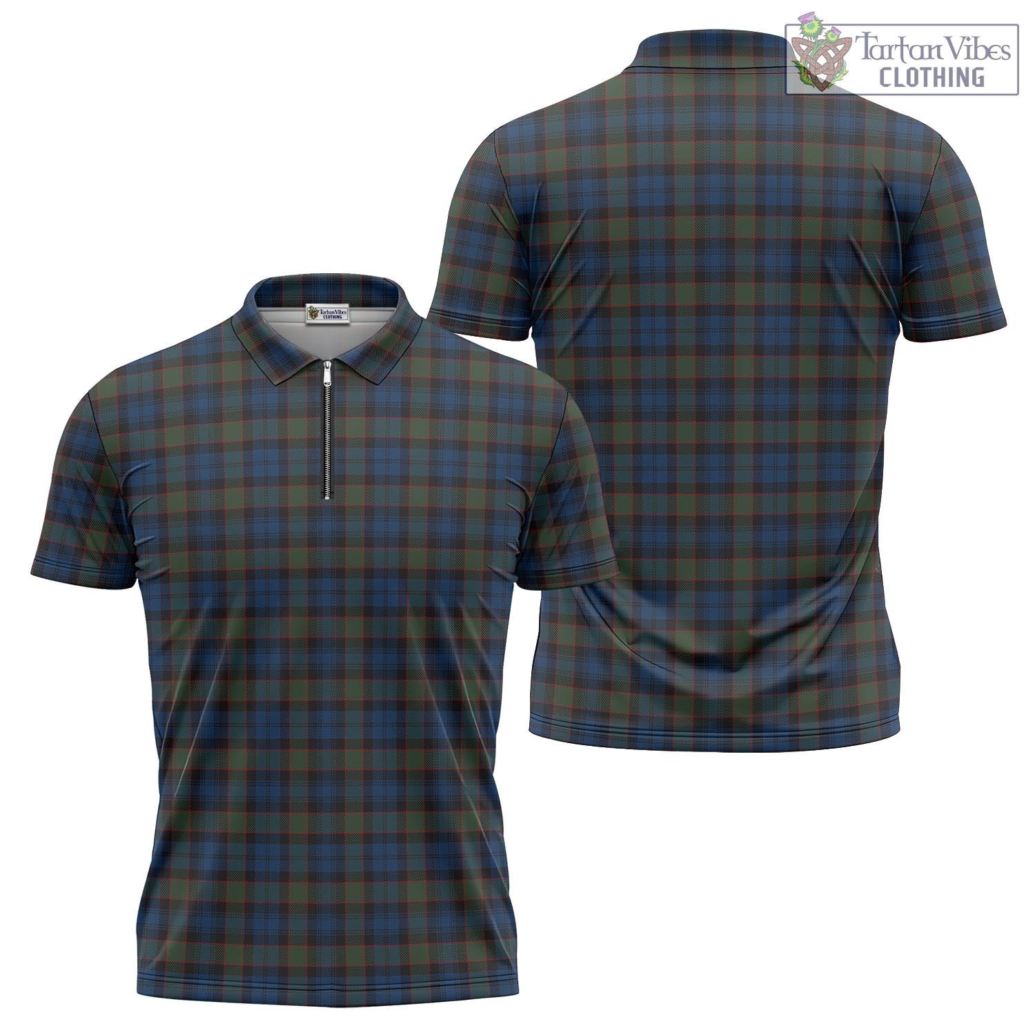 Riddoch Tartan Zipper Polo Shirt Unisex - Tartan Vibes Clothing