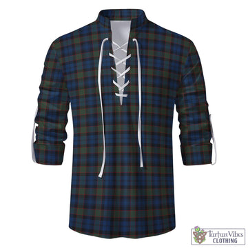 Riddoch Tartan Men's Scottish Traditional Jacobite Ghillie Kilt Shirt