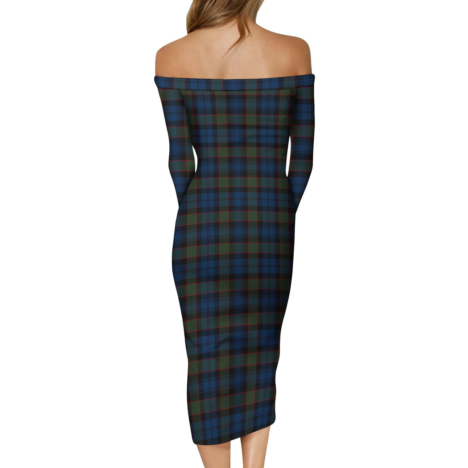 Riddoch Tartan Off Shoulder Lady Dress - Tartan Vibes Clothing