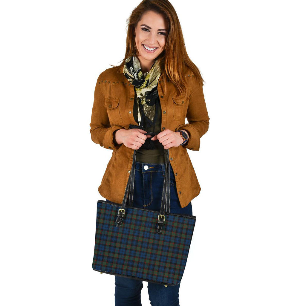 Riddoch Tartan Leather Tote Bag - Tartan Vibes Clothing