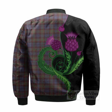 Riddoch Tartan Bomber Jacket Traditional Scottish Thistle