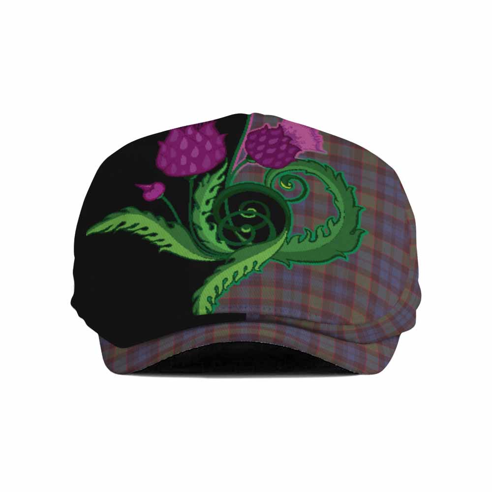 Riddoch Tartan Flat Cap, Jeff Cap Traditional Scottish Thistle
