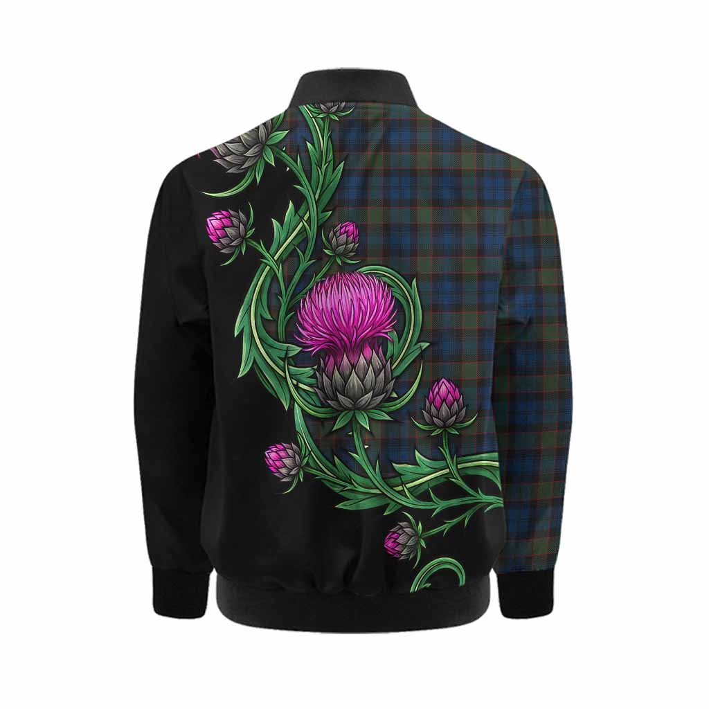 Riddoch Tartan Kid Bomber Jacket Resilient Scottish Thistle Kid - Tartan Vibes Clothing