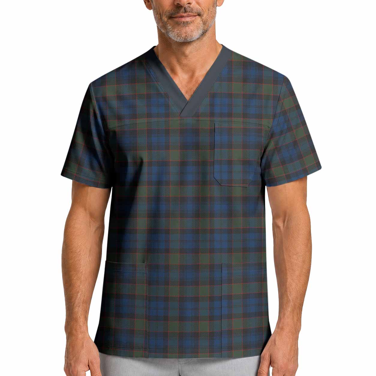 Riddoch Tartan Scrub Top XL - Tartan Vibes Clothing