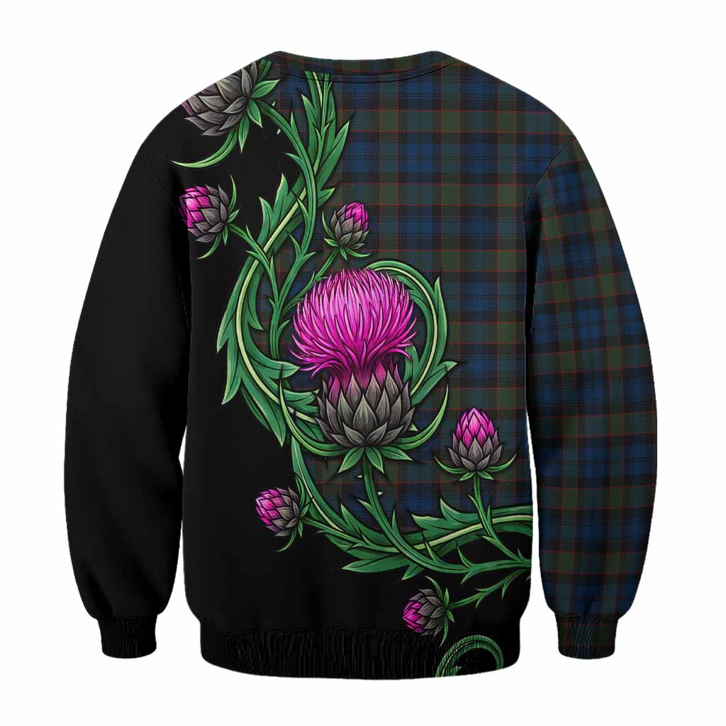 Riddoch Tartan Sweatshirt Resilient Scottish Thistle - Tartan Vibes Clothing