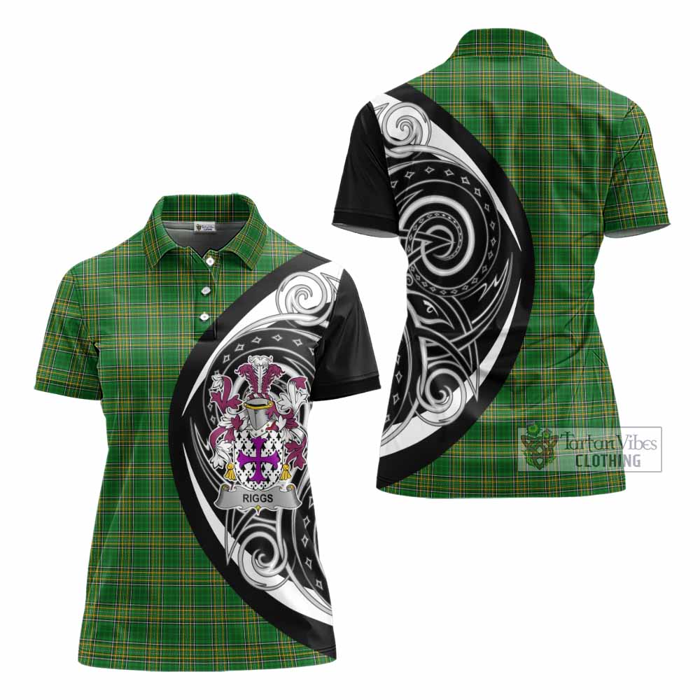 Riggs Irish Clan Women's Polo Shirt Celtic Circle Style - Tartan Vibes Clothing