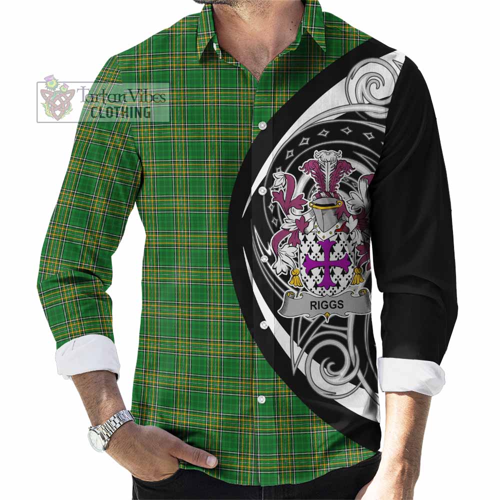 Riggs Irish Clan Long Sleeve Button Shirt Celtic Circle Style - Tartan Vibes Clothing