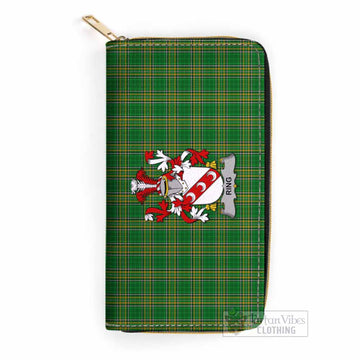 Ring Irish Clan Tartan Women's Leather Wallet with Coat of Arms
