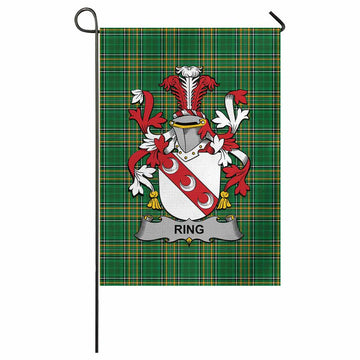 Ring Irish Clan Tartan Garden Flag with Coat of Arms