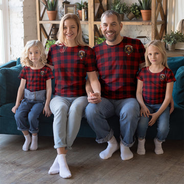 Rob Roy Macgregor Tartan T-Shirt with Family Crest