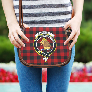 Rob Roy Macgregor Tartan Saddle Bag with Family Crest