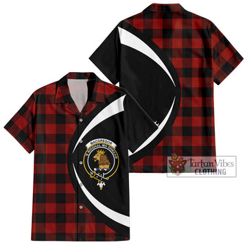 Rob Roy Macgregor Tartan Hawaiian Shirt with Family Crest Circle Style