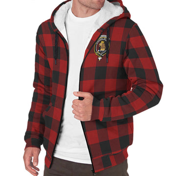 Rob Roy Macgregor Tartan Sherpa Hoodie with Family Crest