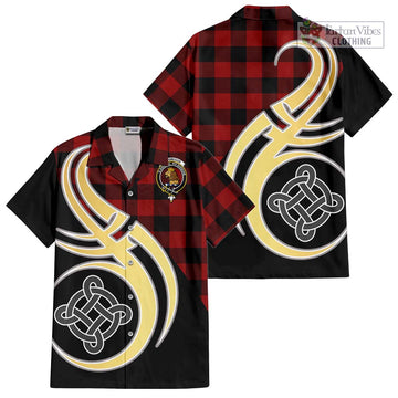 Rob Roy Macgregor Tartan Hawaiian Shirt with Family Crest and Celtic Symbol Style