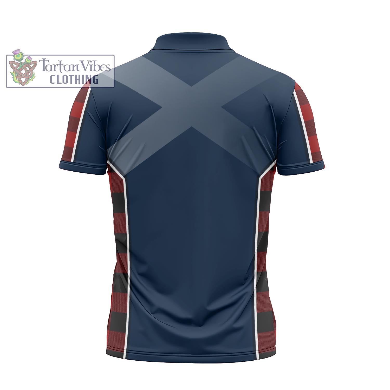 Tartan Vibes Clothing Rob Roy Macgregor Tartan Zipper Polo Shirt with Family Crest and Scottish Thistle Vibes Sport Style