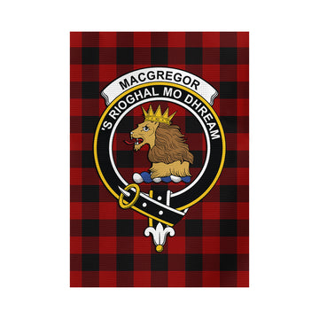 Rob Roy Macgregor Tartan Garden Flag with Family Crest