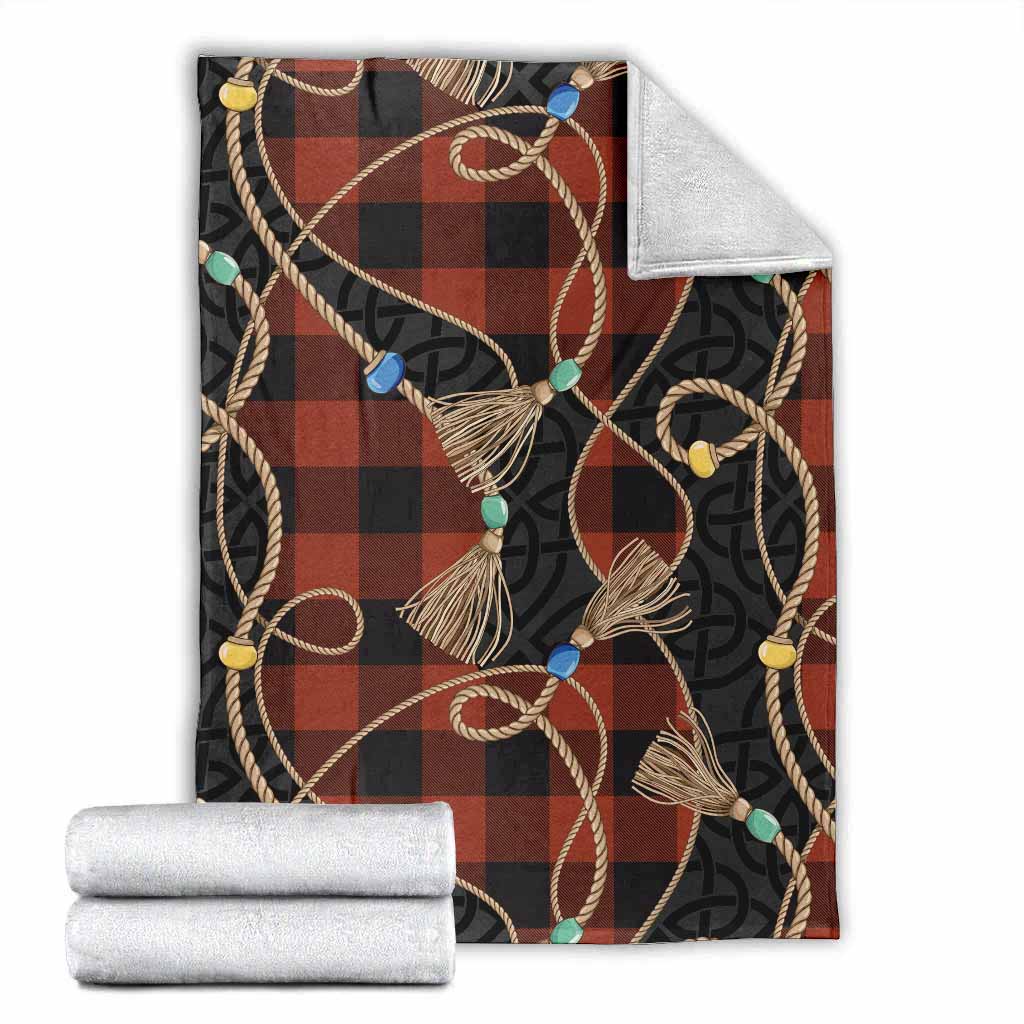Rob Roy Macgregor Scottish Tartan Twisted Ropes Stylized Blanket X-Large 59 x 79 inches 150 x 200 cm - Tartan Vibes Clothing