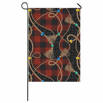Rob Roy Macgregor Scottish Tartan Twisted Ropes Stylized Garden Flag
