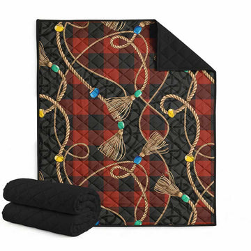 Rob Roy Macgregor Scottish Tartan Twisted Ropes Stylized Premium Quilt