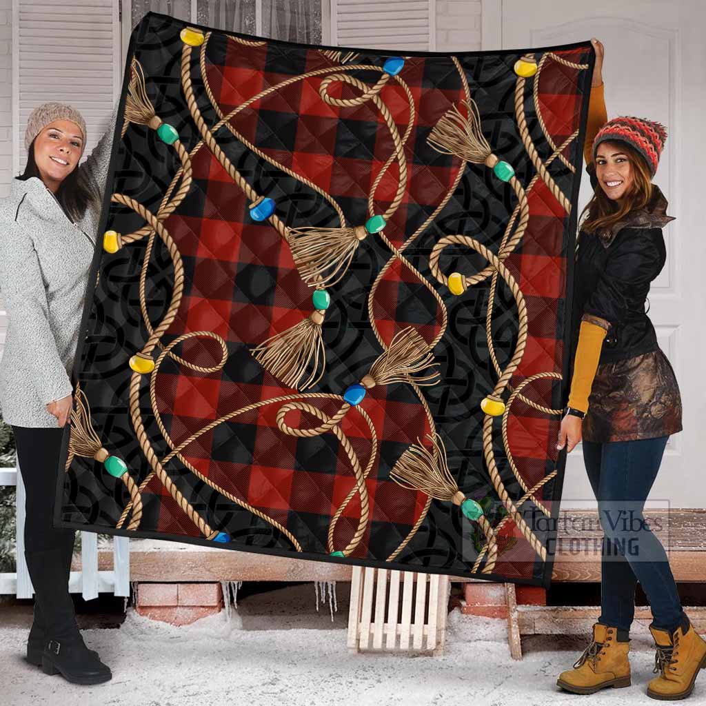 Rob Roy Macgregor Scottish Tartan Twisted Ropes Stylized Premium Quilt - Tartan Vibes Clothing