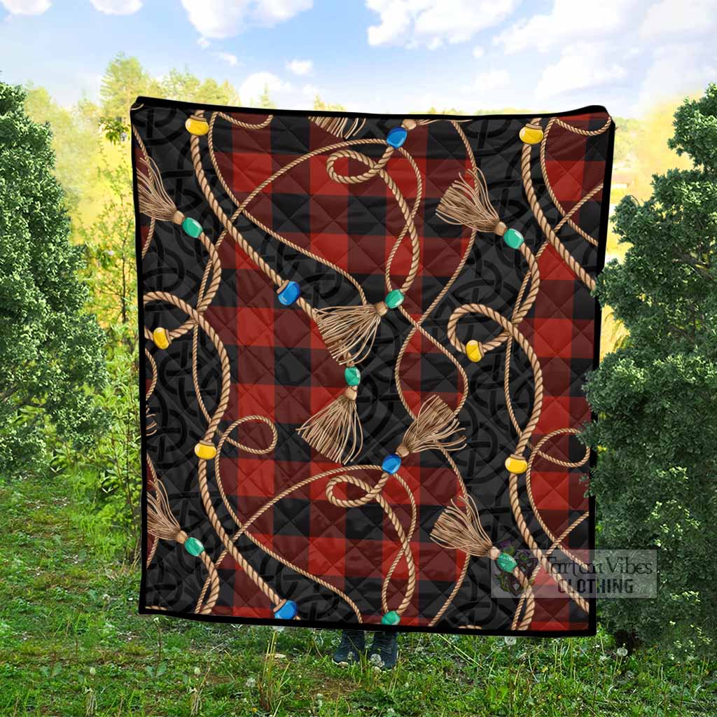 Rob Roy Macgregor Scottish Tartan Twisted Ropes Stylized Premium Quilt - Tartan Vibes Clothing