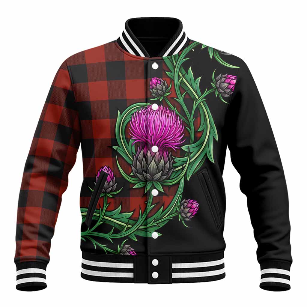 Rob Roy Macgregor Tartan Baseball Jacket Resilient Scottish Thistle Unisex - Tartan Vibes Clothing
