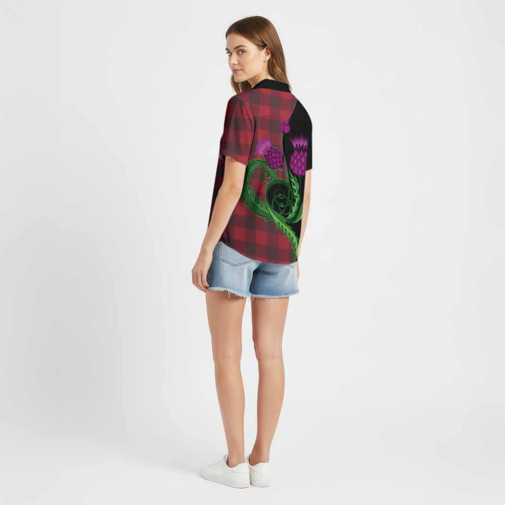 Rob Roy Macgregor Tartan Cotton Hawaiian Shirt Traditional Scottish Thistle