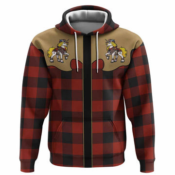 Rob Roy Macgregor Tartan Hoodie Rodeo Unicorn Retro Style