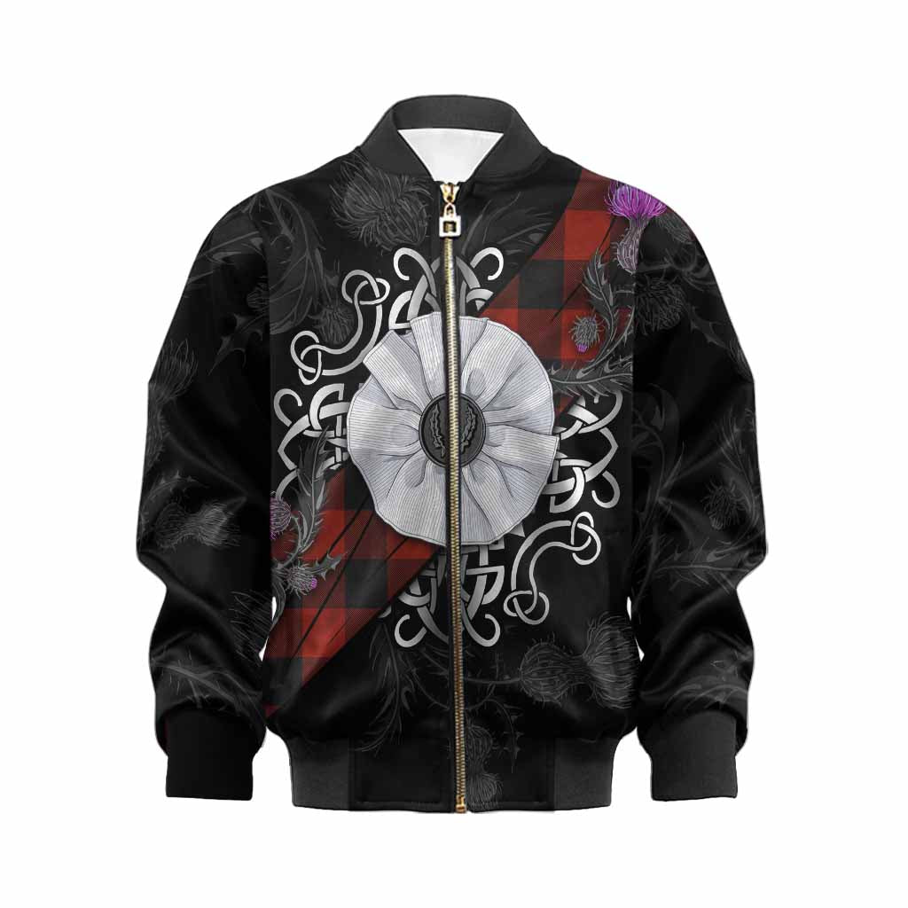 Rob Roy Macgregor Tartan Kid Bomber Jacket Jacobite White Rose Kid XS - Tartan Vibes Clothing