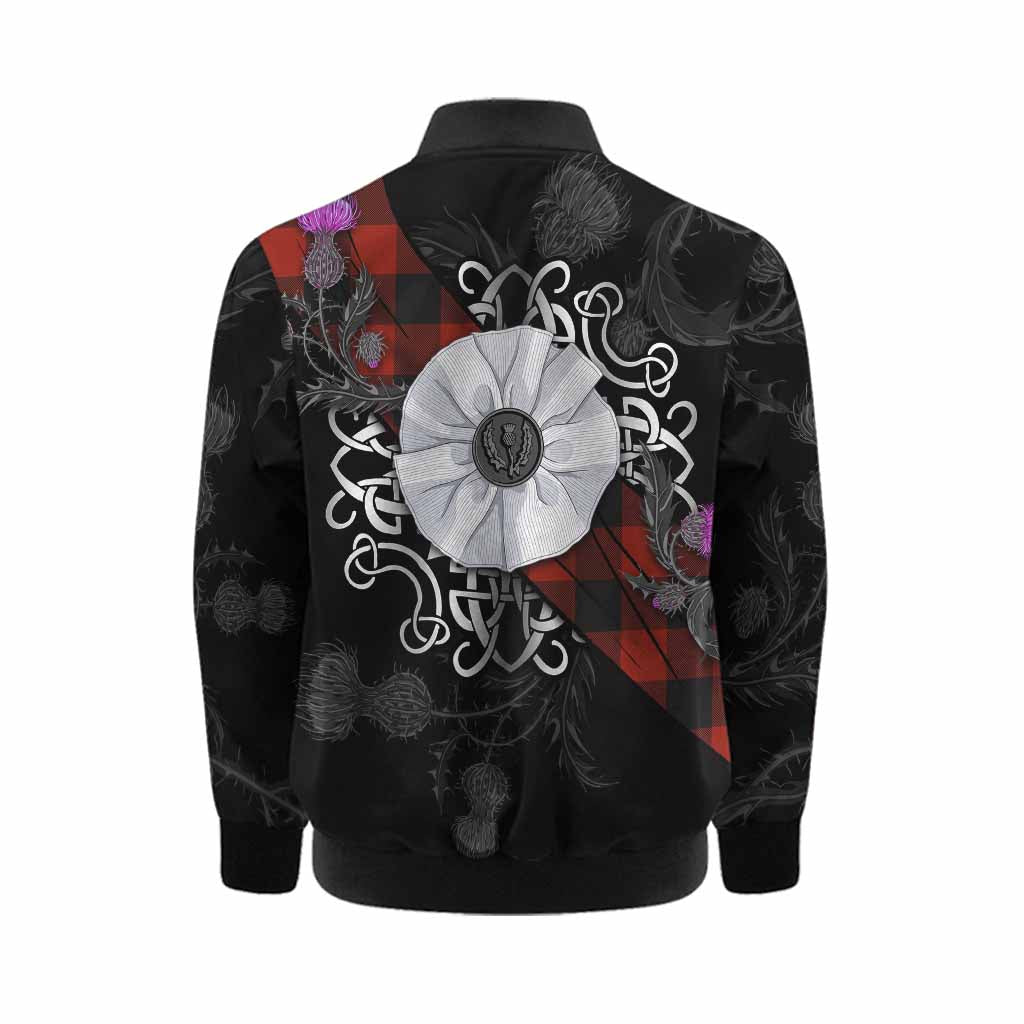 Rob Roy Macgregor Tartan Kid Bomber Jacket Jacobite White Rose Kid - Tartan Vibes Clothing